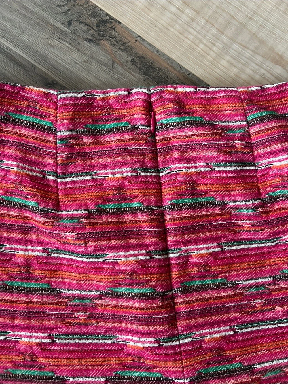LOFT Fuchsia Multi-Stripe Patterned Mini Skirt Sz 4 Summer Vacay Boho TC0273 - Picture 7 of 8